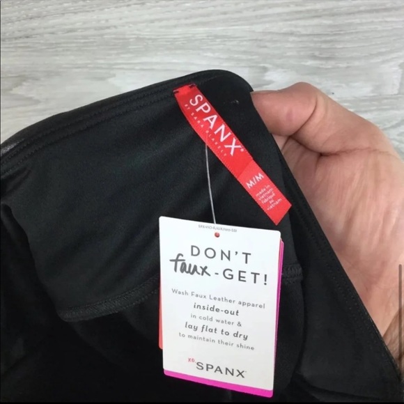 NWT Spanx Faux Leather Leggings - Picture 4 of 9
